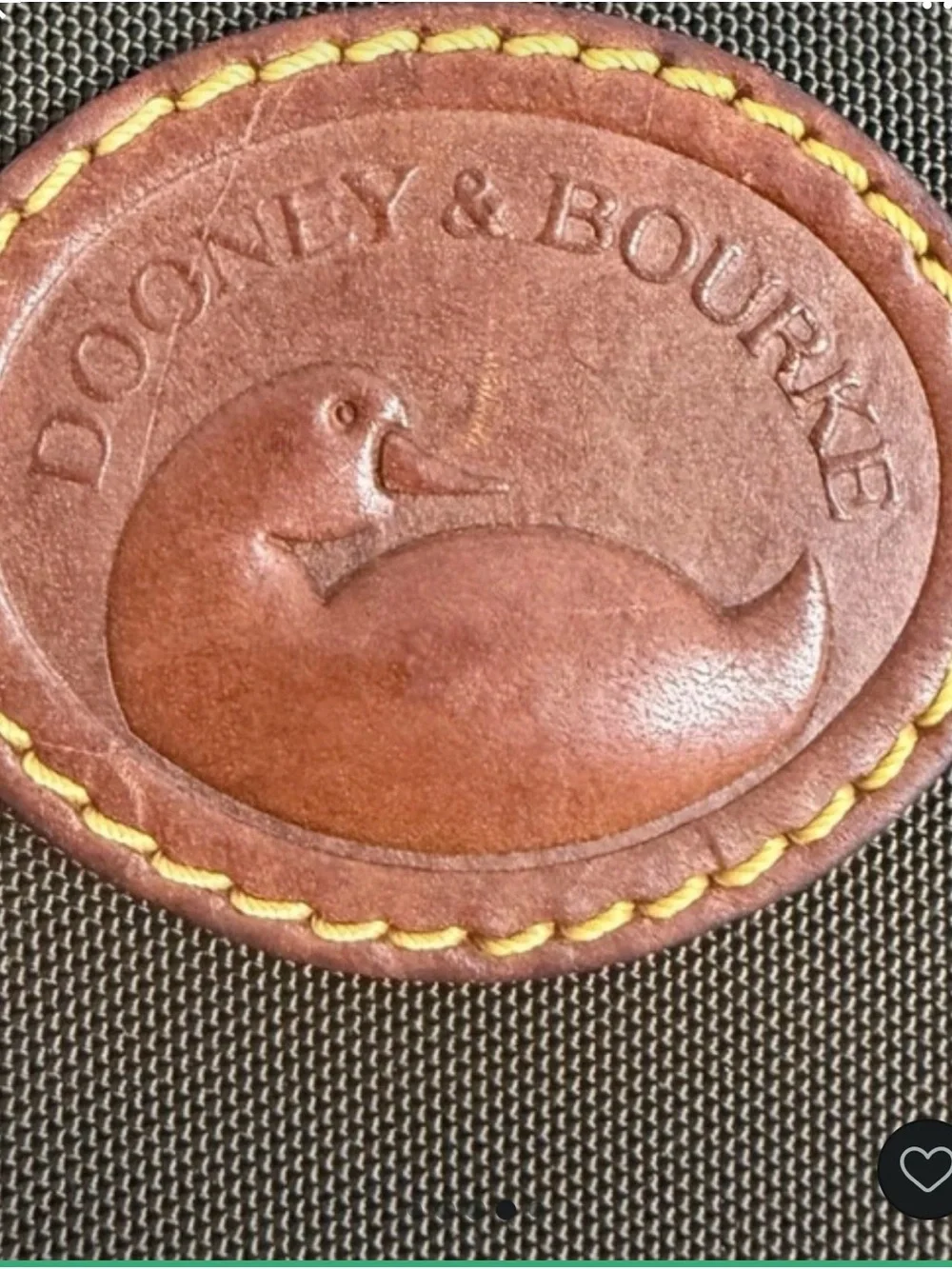 Dooney & Bourke Brown Nylon Tote with Braided Leather Handles